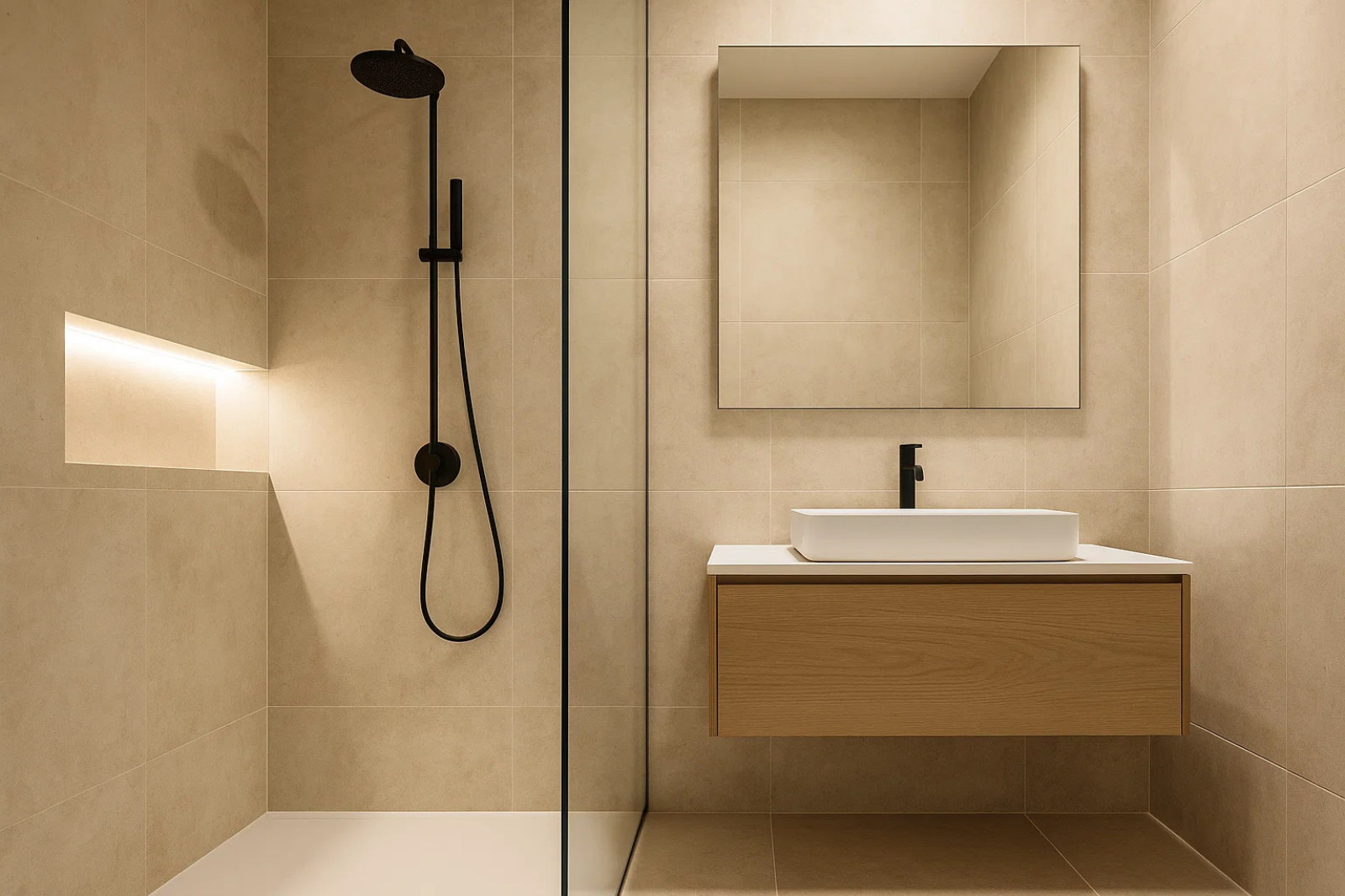 Rénovation salle de bain moderne à Montpellier – DirectTravaux